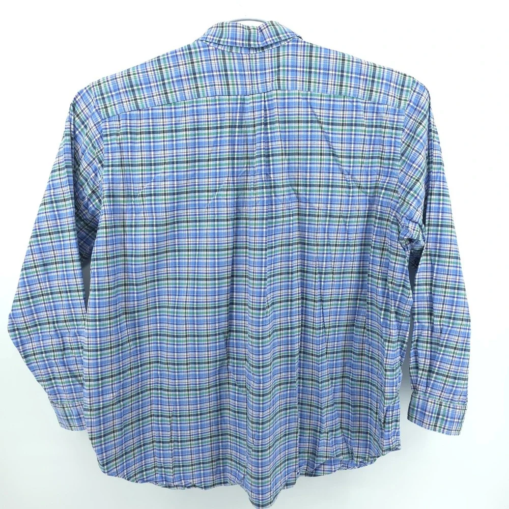 Ralph Lauren Shirt Mens 2XB Cotton Multicolor Plaid Long Sleeve Flesh Pony‎ - Picture 6 of 9